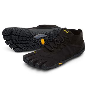 Vibram V-Trek Black Mens Trail Shoes | India-597813